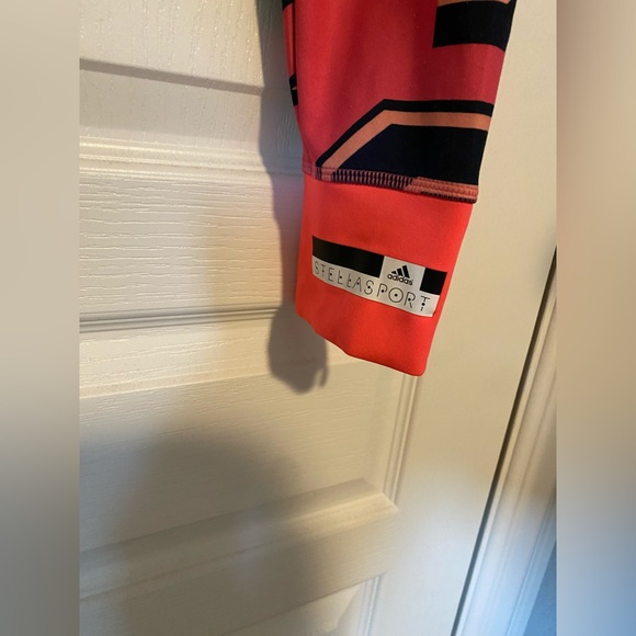 Addidas Stellassport Stella McCartney Pink Printed Tights Size M - Picture 3 of 7